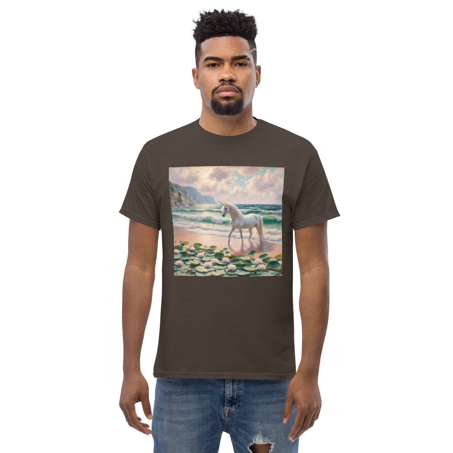 Unicorn near the Ocean Unisex classic tee by Gregg Acini Adoree Designs - Gregg Acini Adoree Designs - Tank Top