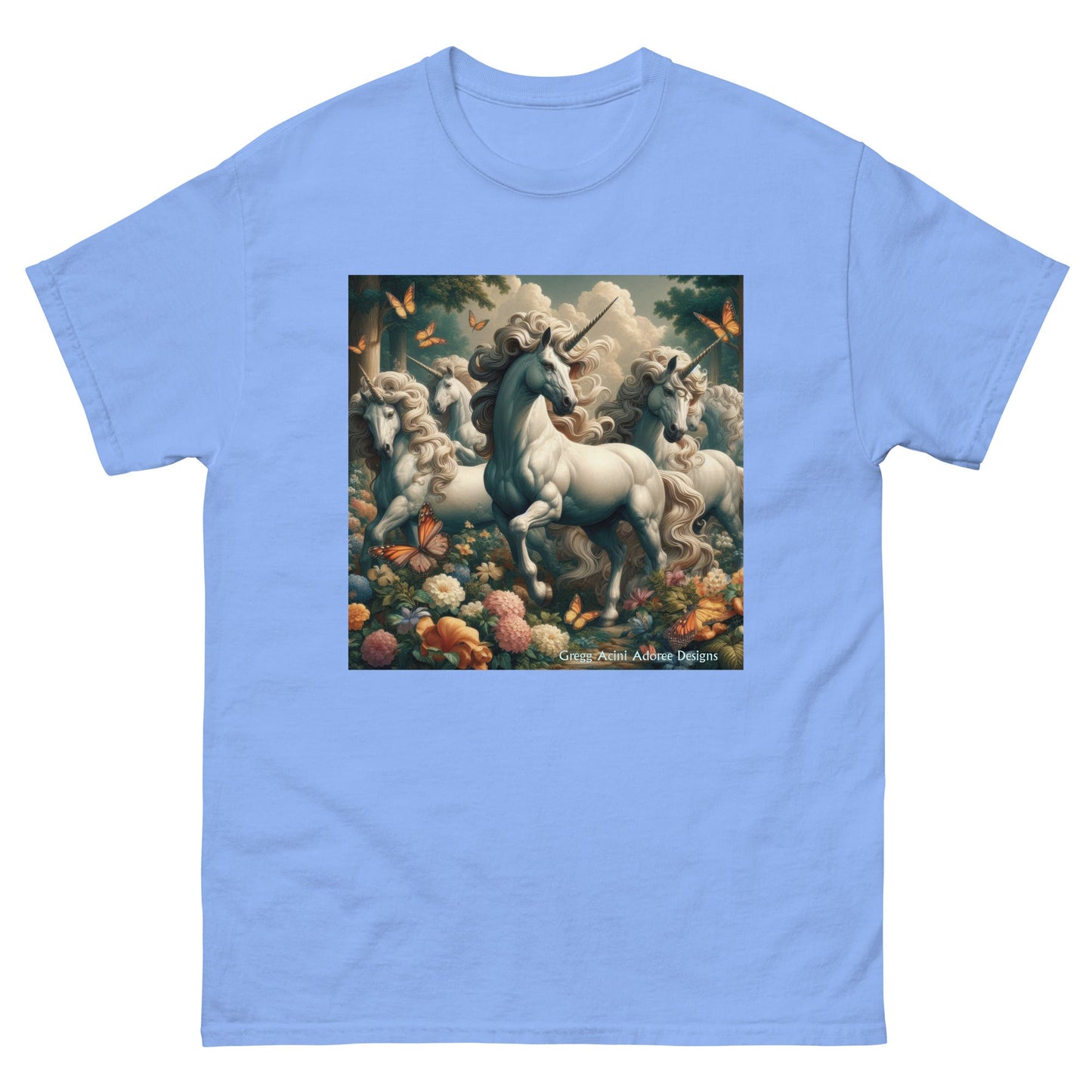 Unicorns and Butterflies Unisex classic tee by Gregg Acini Adoree Designs - Gregg Acini Adoree Designs - Tee Shirt