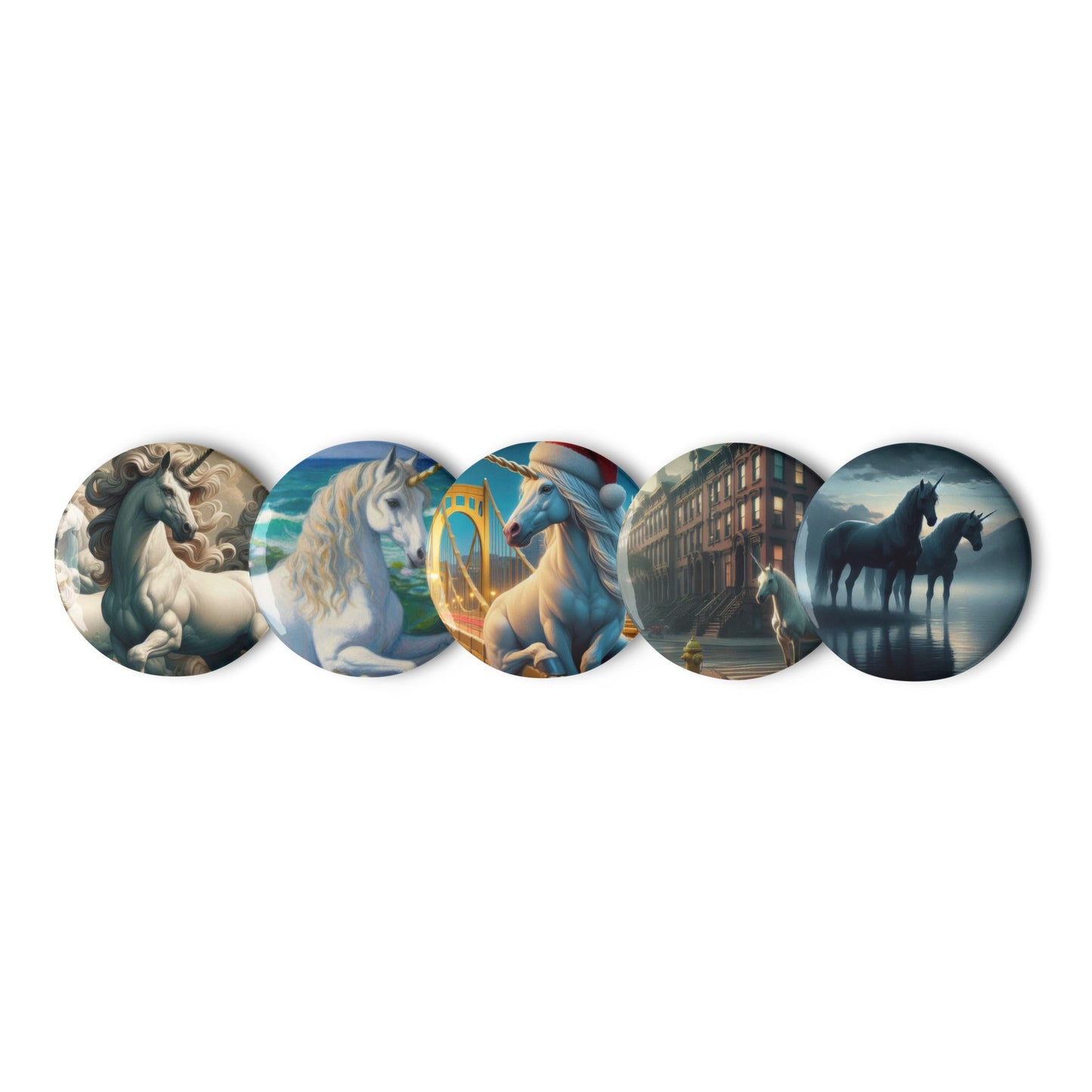 Unicorns Set of pin buttons - Gregg Acini Adoree Designs - Pin Buttons