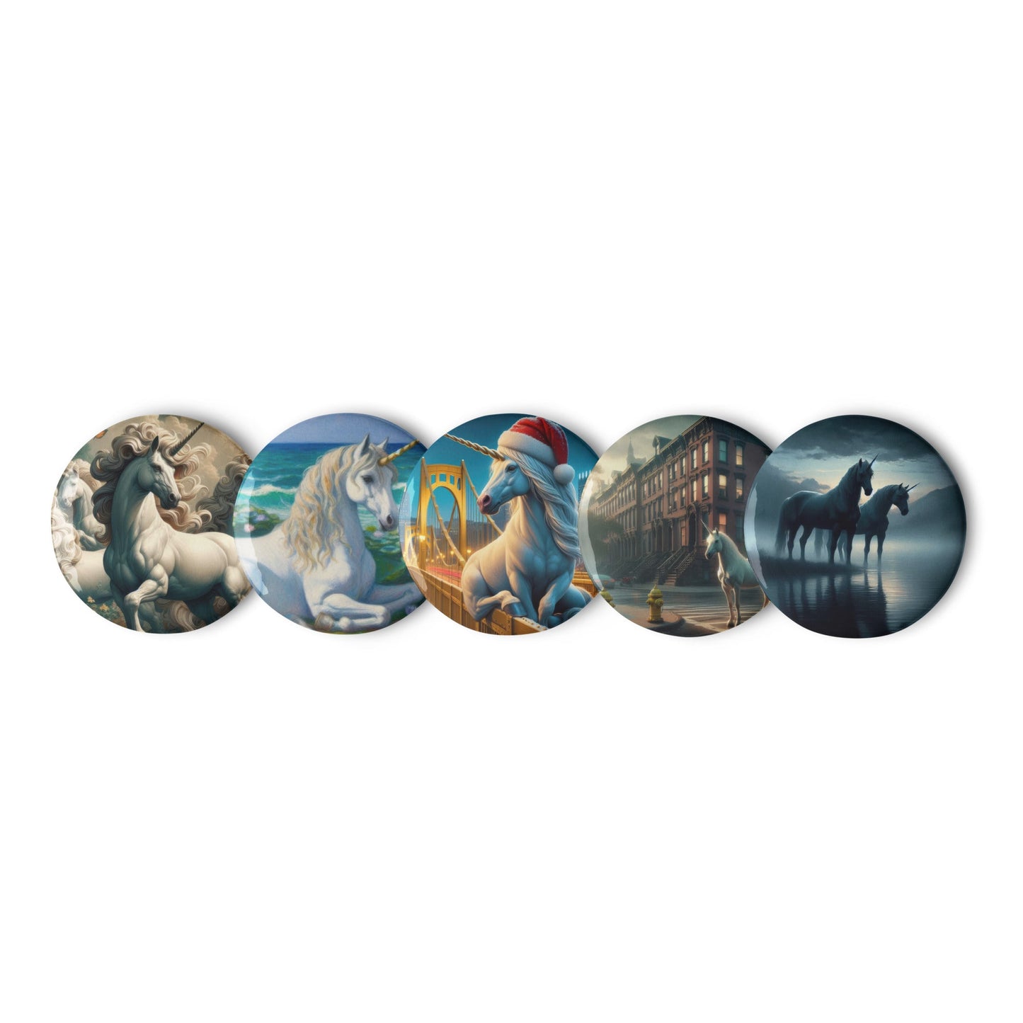 Unicorns Set of pin buttons - Gregg Acini Adoree Designs - Pin Buttons