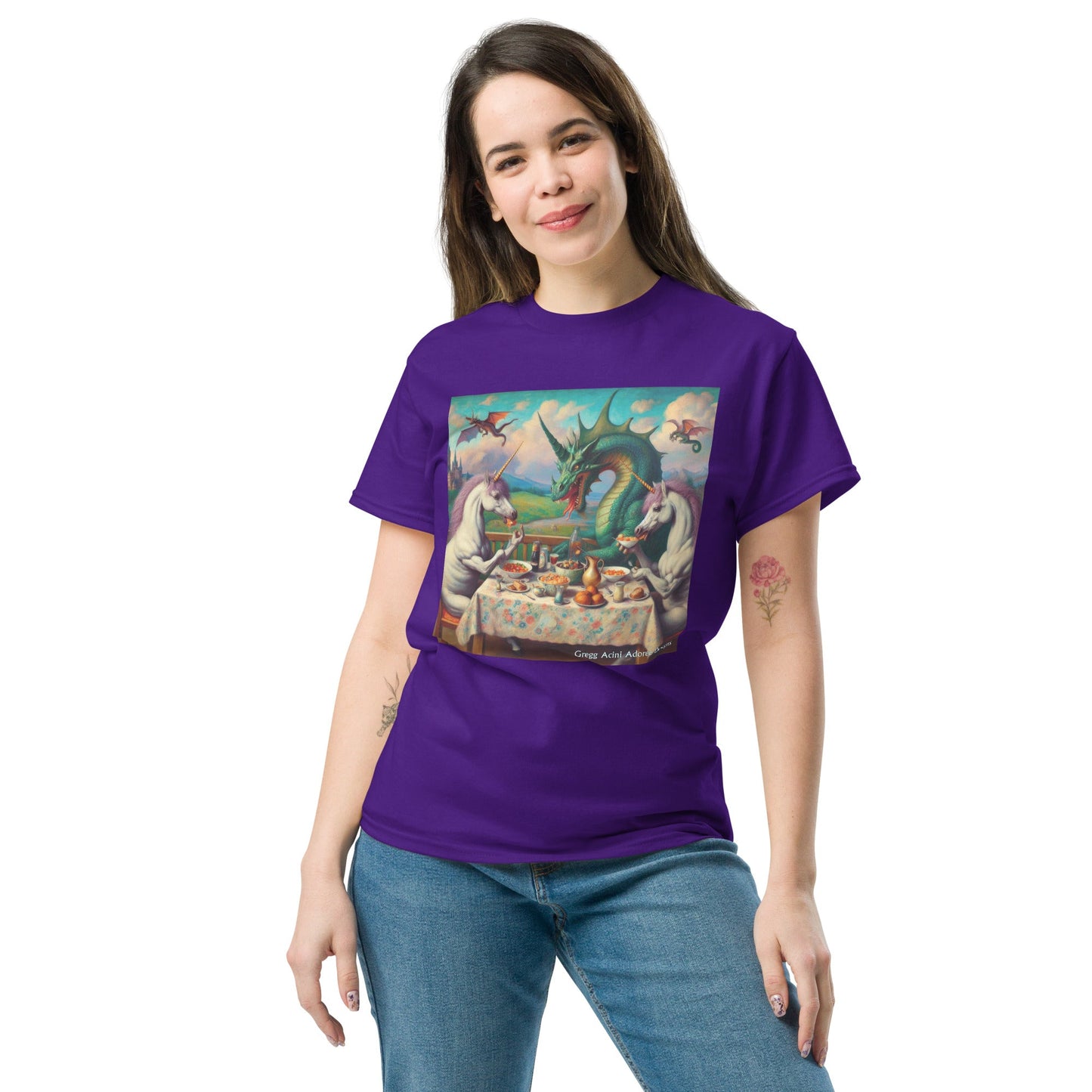 Unidragon1 Unisex classic tee by Gregg Acini Adoree Designs - Gregg Acini Adoree Designs - Tee Shirt