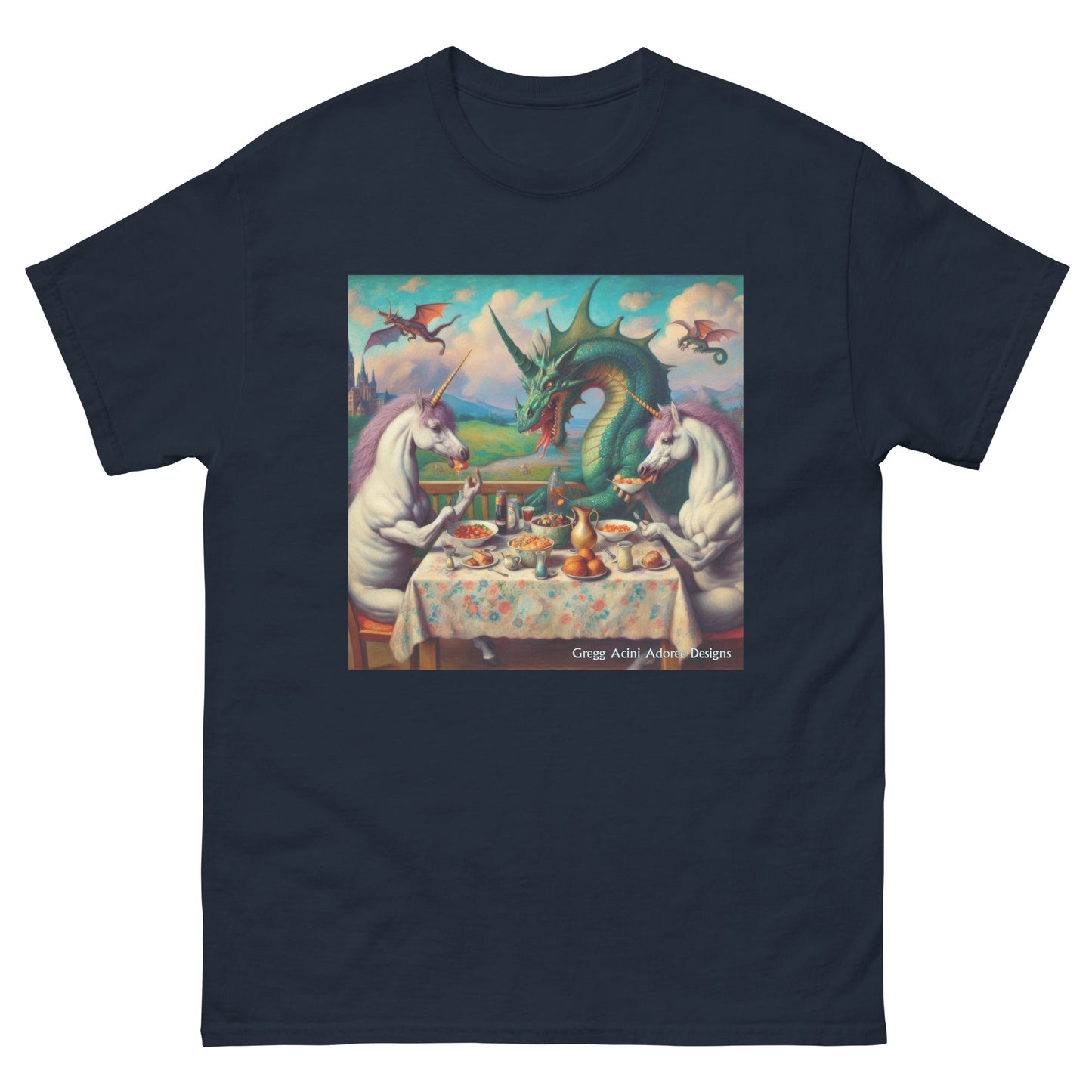 Unidragon1 Unisex classic tee by Gregg Acini Adoree Designs - Gregg Acini Adoree Designs - Tee Shirt