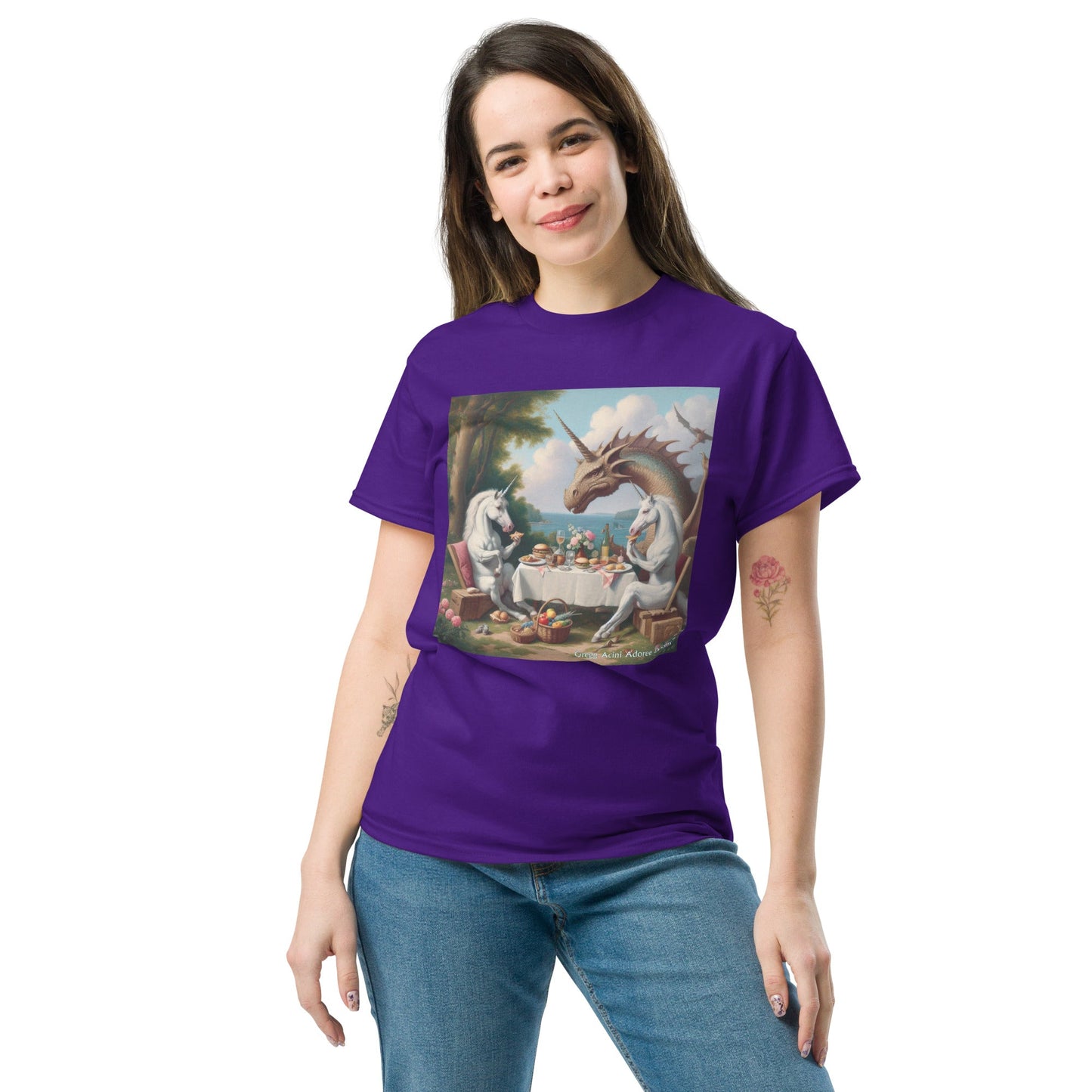 Unidragon2 Unisex classic tee by Gregg Acini Adoree Designs - Gregg Acini Adoree Designs - Tee Shirt