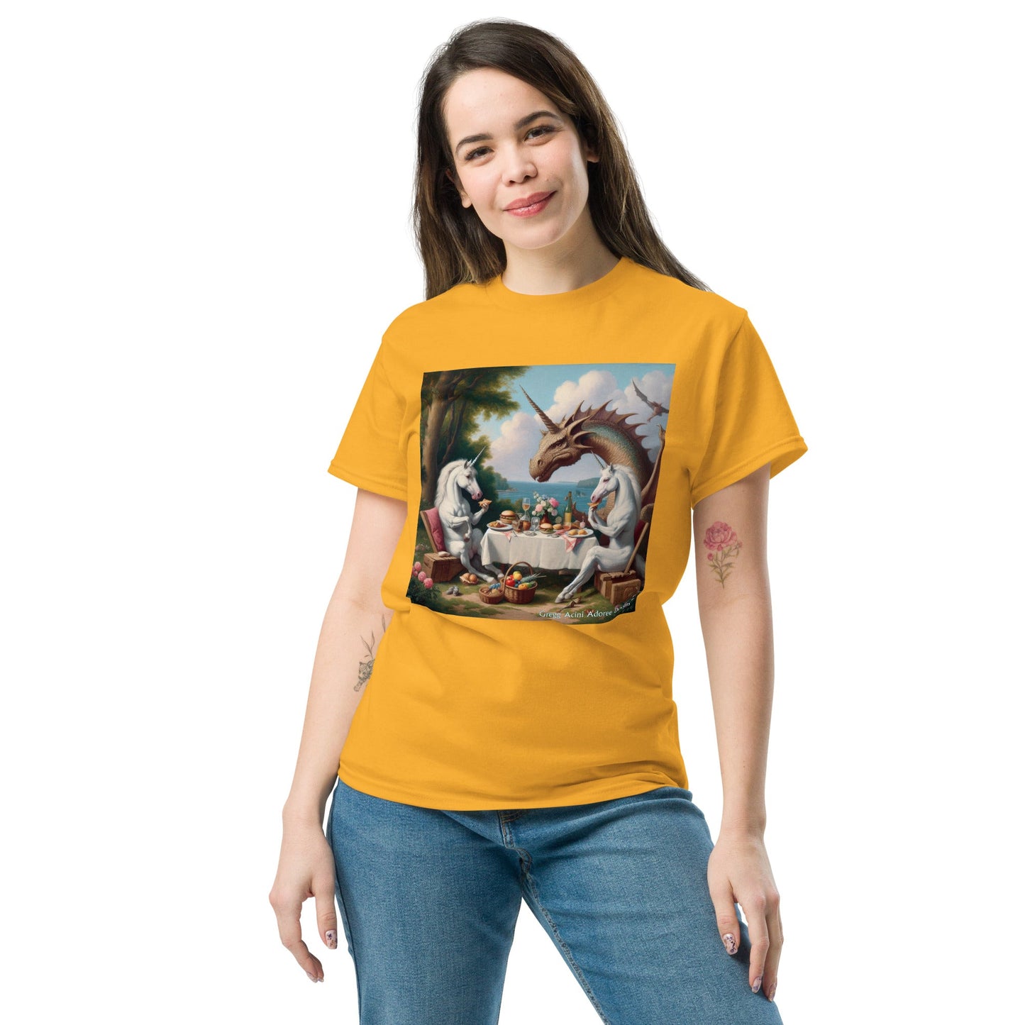 Unidragon2 Unisex classic tee by Gregg Acini Adoree Designs - Gregg Acini Adoree Designs - Tee Shirt