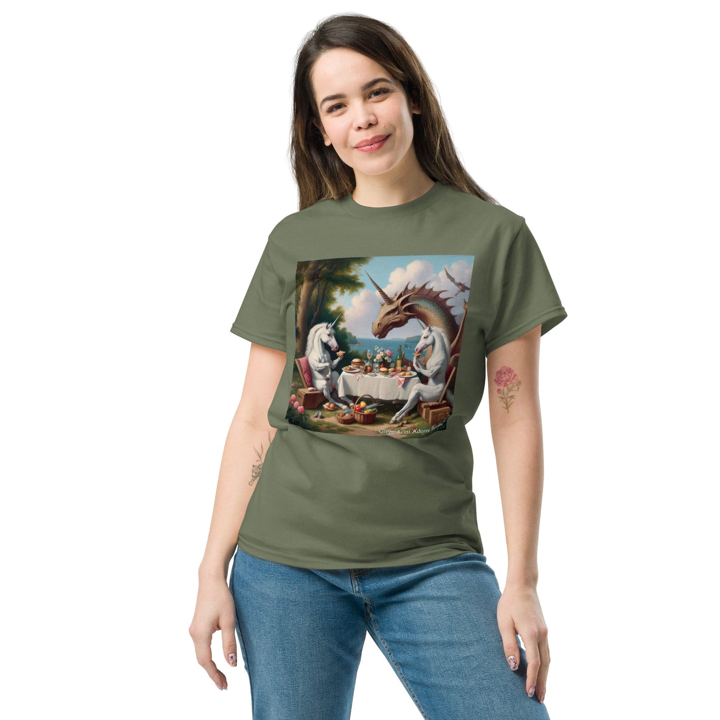 Unidragon2 Unisex classic tee by Gregg Acini Adoree Designs - Gregg Acini Adoree Designs - Tee Shirt