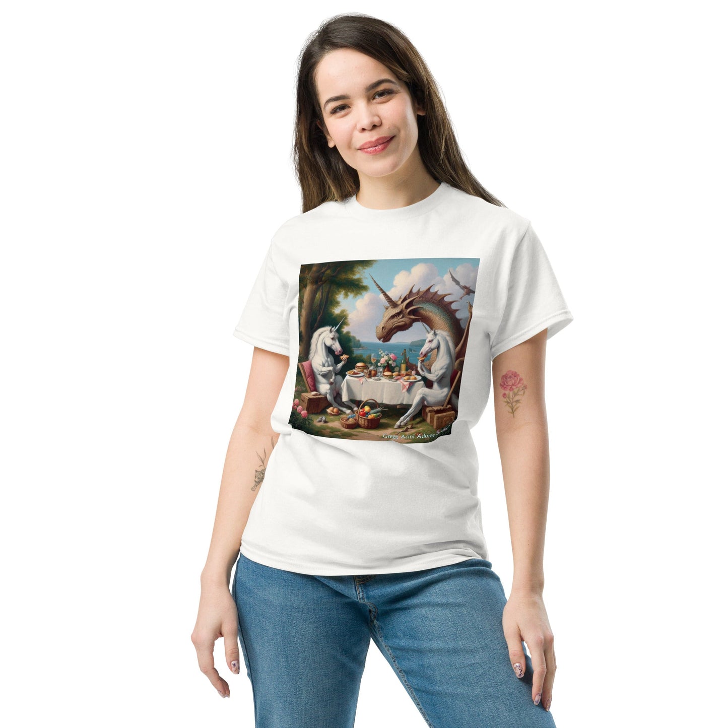 Unidragon2 Unisex classic tee by Gregg Acini Adoree Designs - Gregg Acini Adoree Designs - Tee Shirt