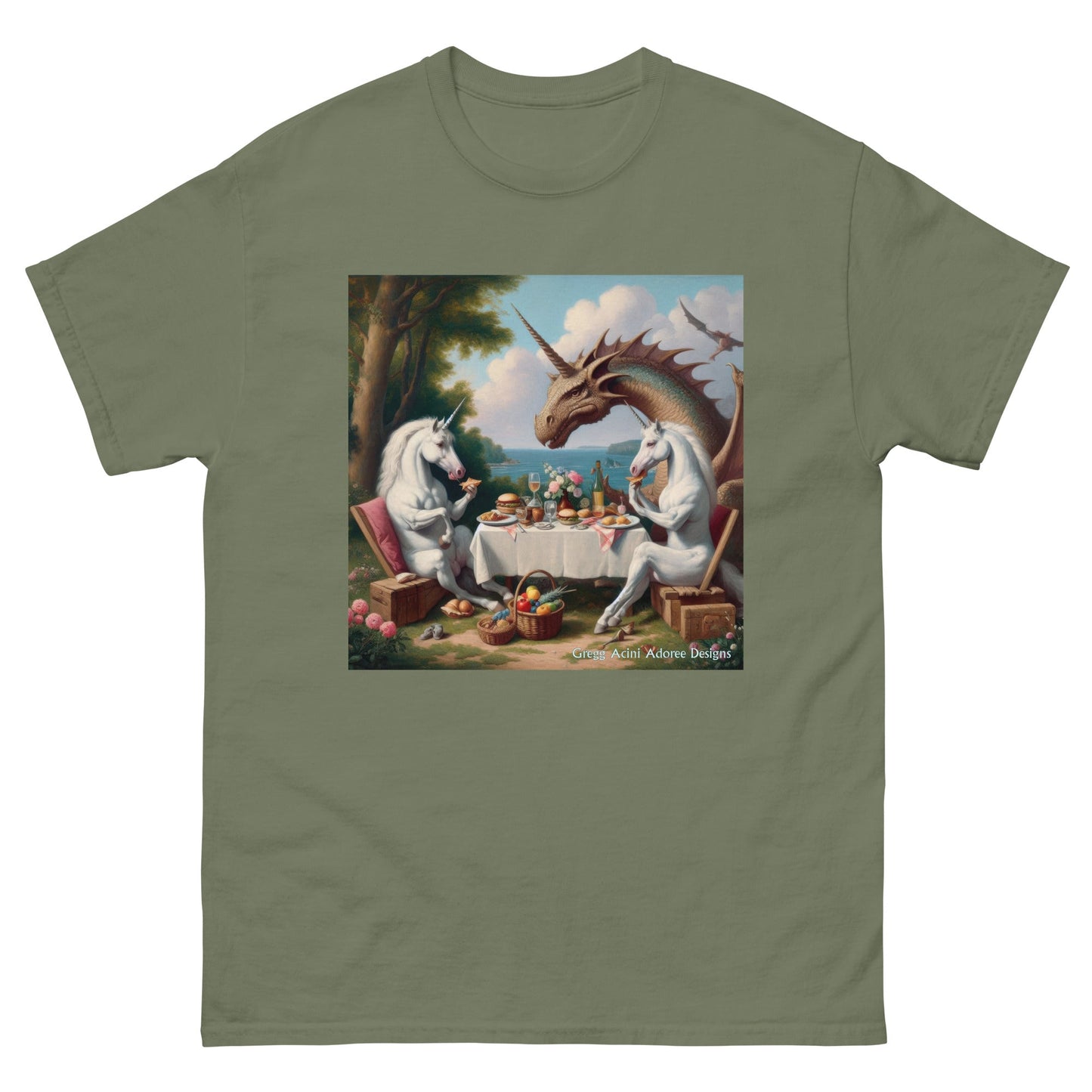 Unidragon2 Unisex classic tee by Gregg Acini Adoree Designs - Gregg Acini Adoree Designs - Tee Shirt