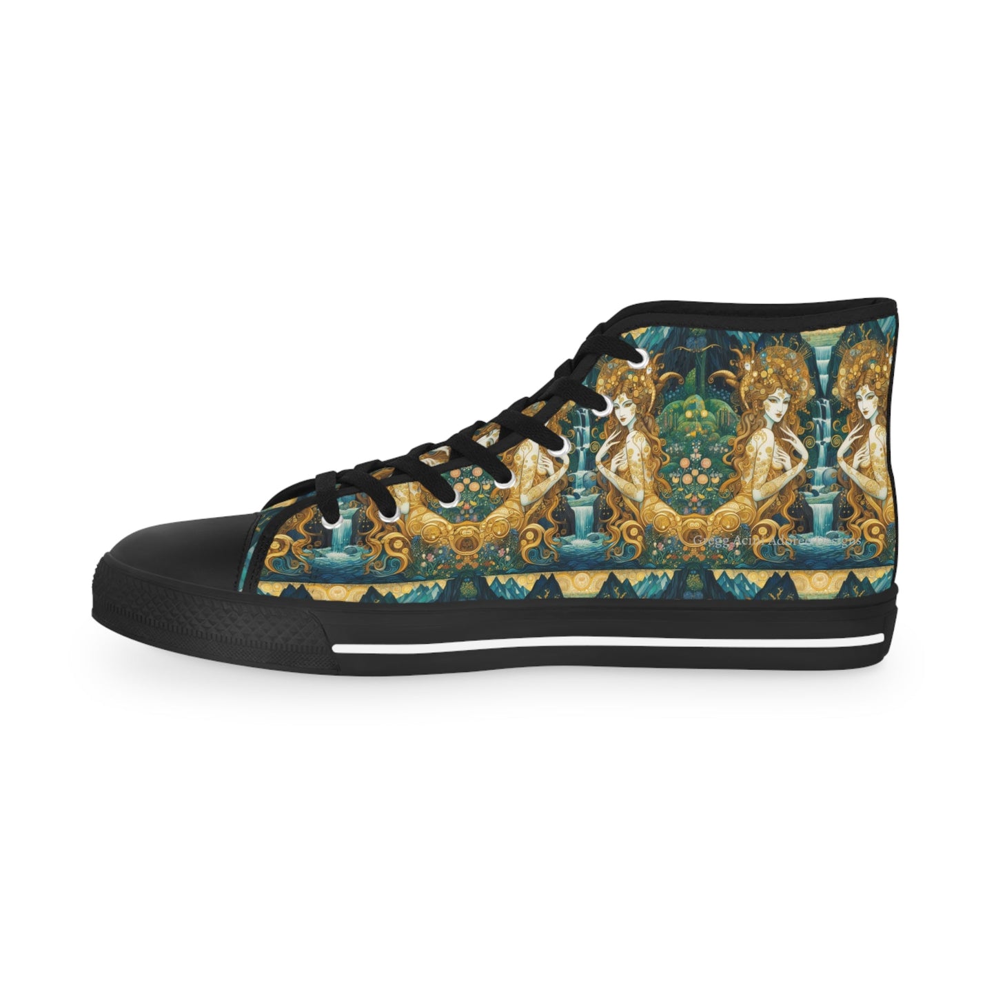 Water Nymphs Artistic High Top Sneakers by Gregg Acini Adoree Designs - Gregg Acini Adoree Designs - Shoes