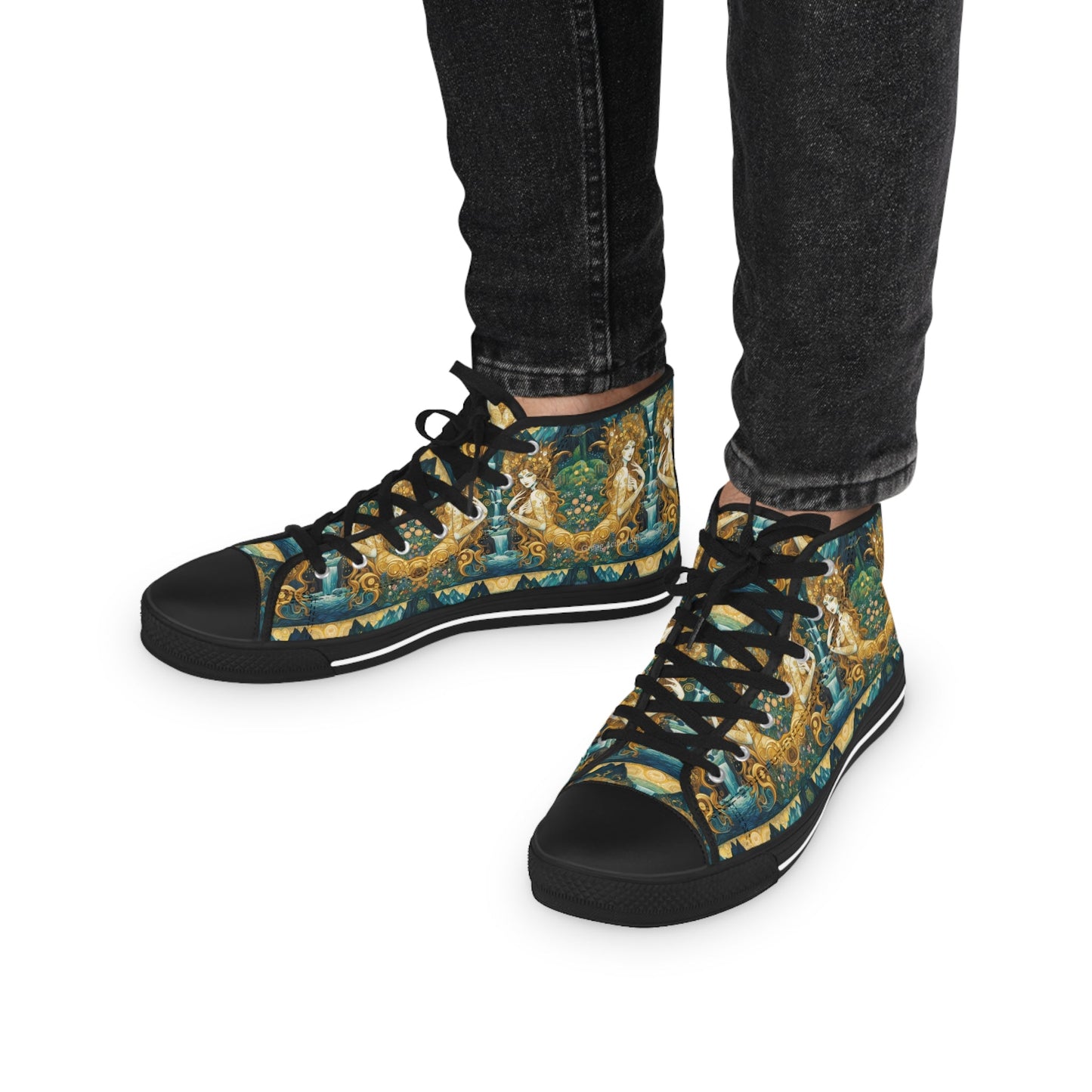 Water Nymphs Artistic High Top Sneakers by Gregg Acini Adoree Designs - Gregg Acini Adoree Designs - Shoes