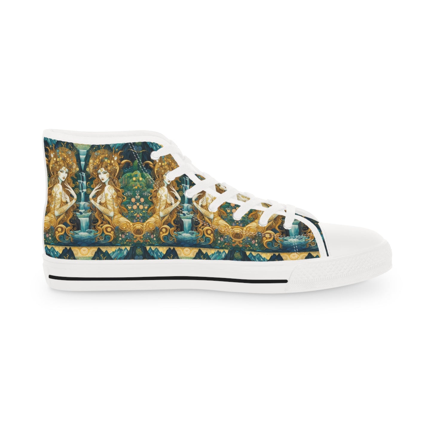 Water Nymphs Artistic High Top Sneakers by Gregg Acini Adoree Designs - Gregg Acini Adoree Designs - Shoes