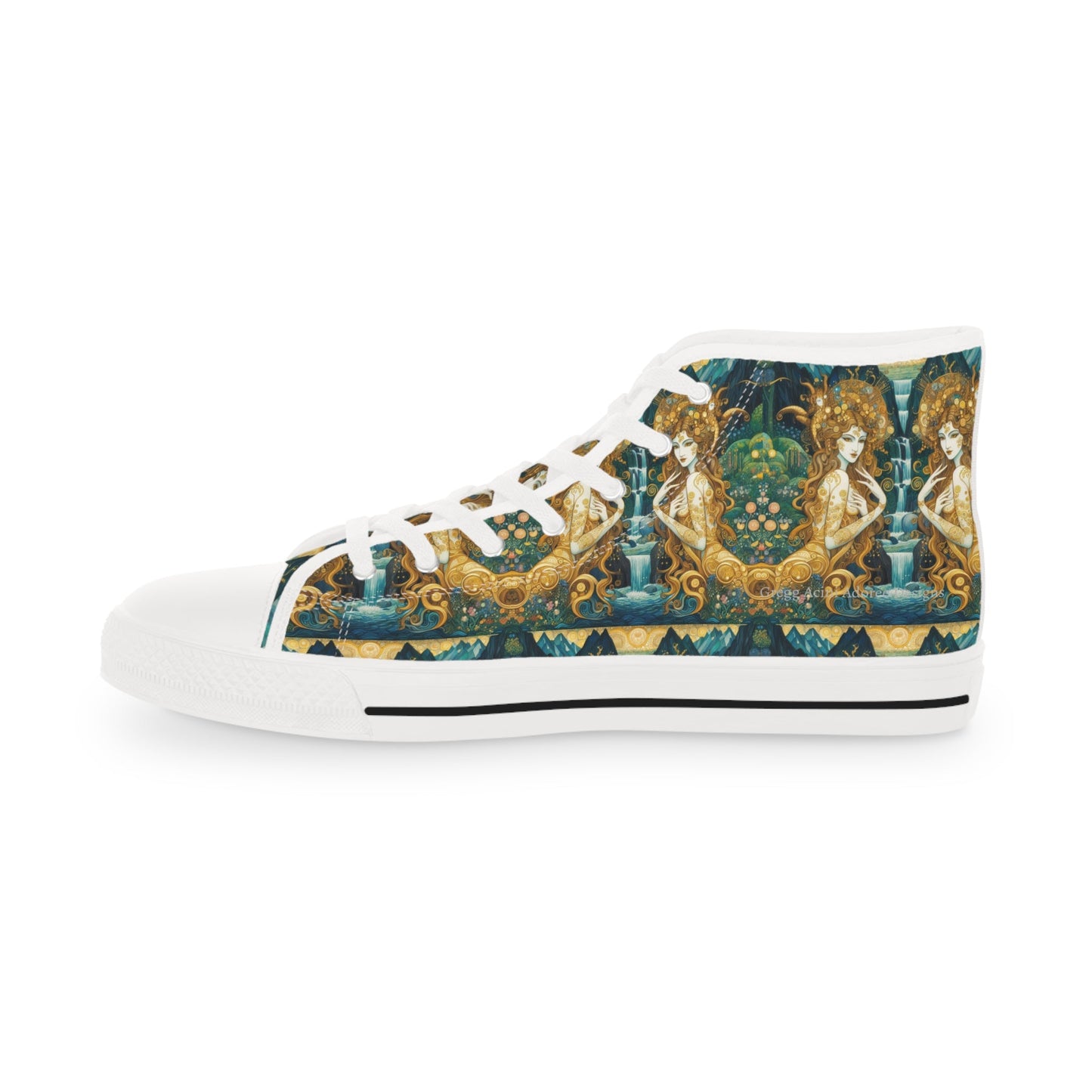 Water Nymphs Artistic High Top Sneakers by Gregg Acini Adoree Designs - Gregg Acini Adoree Designs - Shoes