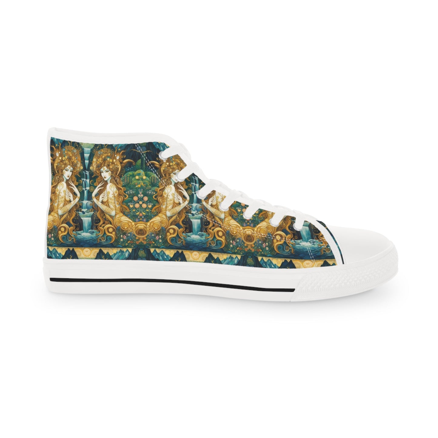 Water Nymphs Artistic High Top Sneakers by Gregg Acini Adoree Designs - Gregg Acini Adoree Designs - Shoes
