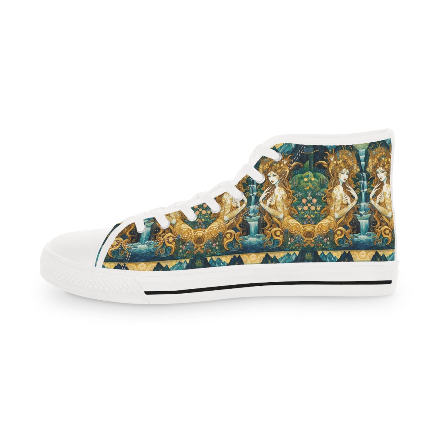 Water Nymphs Artistic High Top Sneakers by Gregg Acini Adoree Designs - Gregg Acini Adoree Designs - Shoes