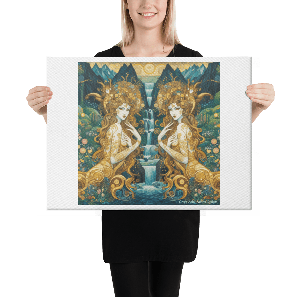 Water Nymphs Canvas by Gregg Acini Adoree Designs - Gregg Acini Adoree Designs - Art