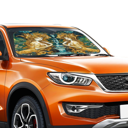 Water Nymphs Car Windshield Sun Shade (Stiff Version) - Gregg Acini Adoree Designs - Sun Shade