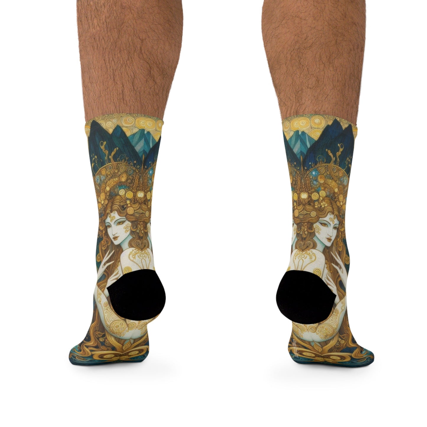 Water Nymphs Eco - Friendly Art Socks - Artistic Recycled Poly Socks - Gregg Acini Adoree Designs - All Over Prints