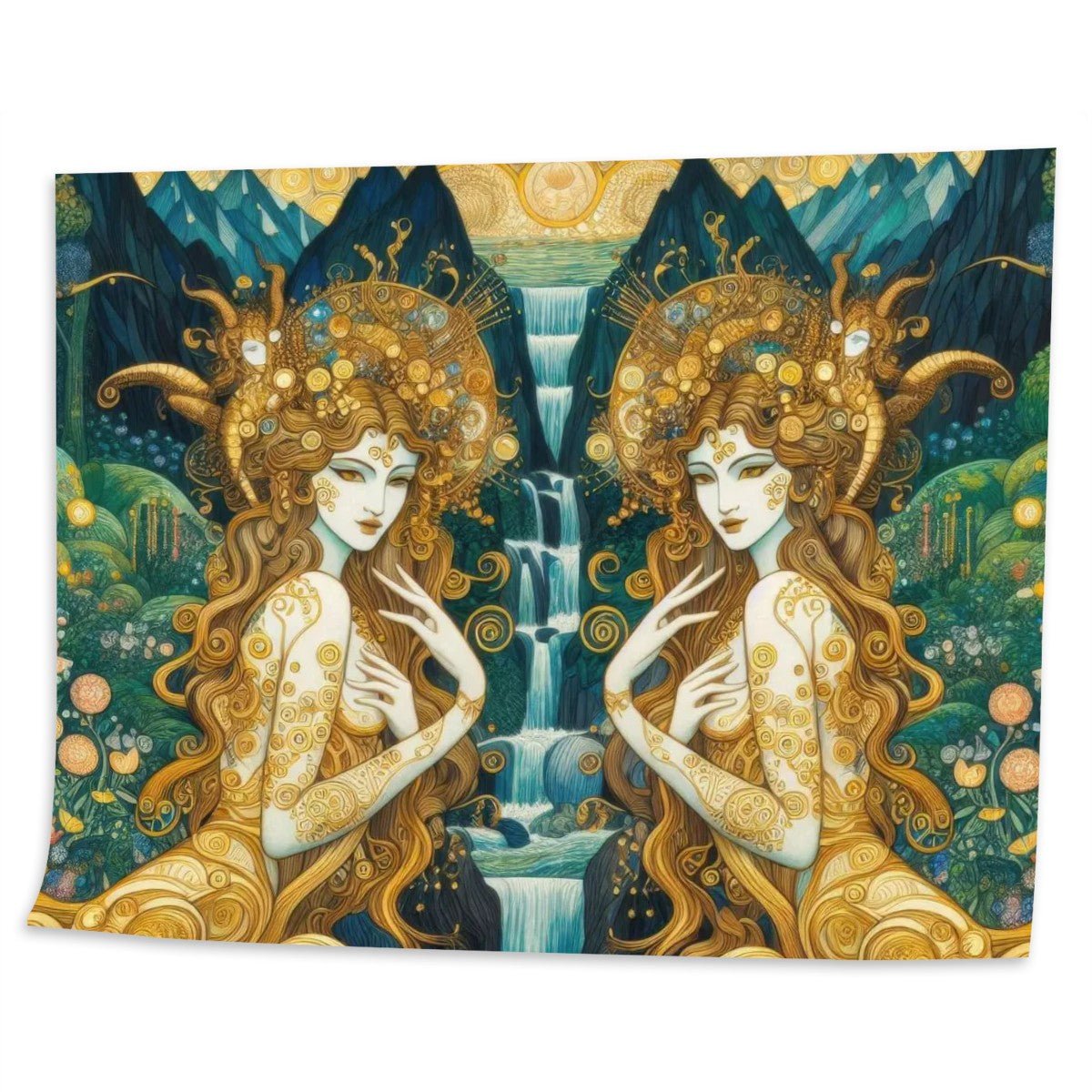 Water Nymphs Frameless Paint by Numbers Kit for Adults (Horizontal) - Gregg Acini Adoree Designs - Paint by Numbers