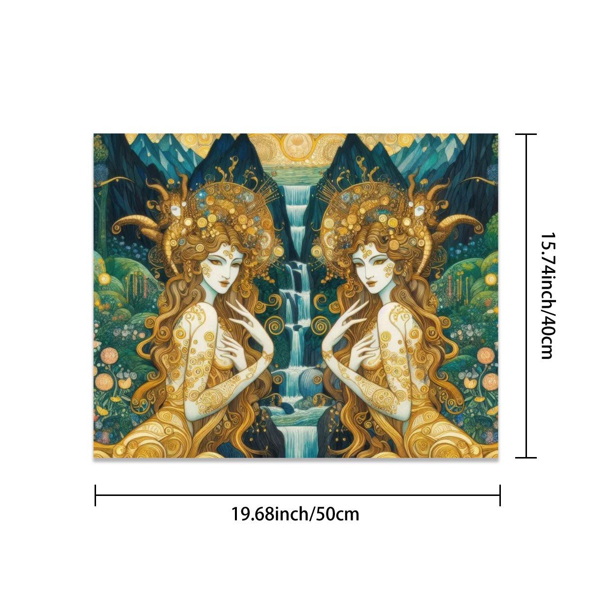 Water Nymphs Frameless Paint by Numbers Kit for Adults (Horizontal) - Gregg Acini Adoree Designs - Paint by Numbers