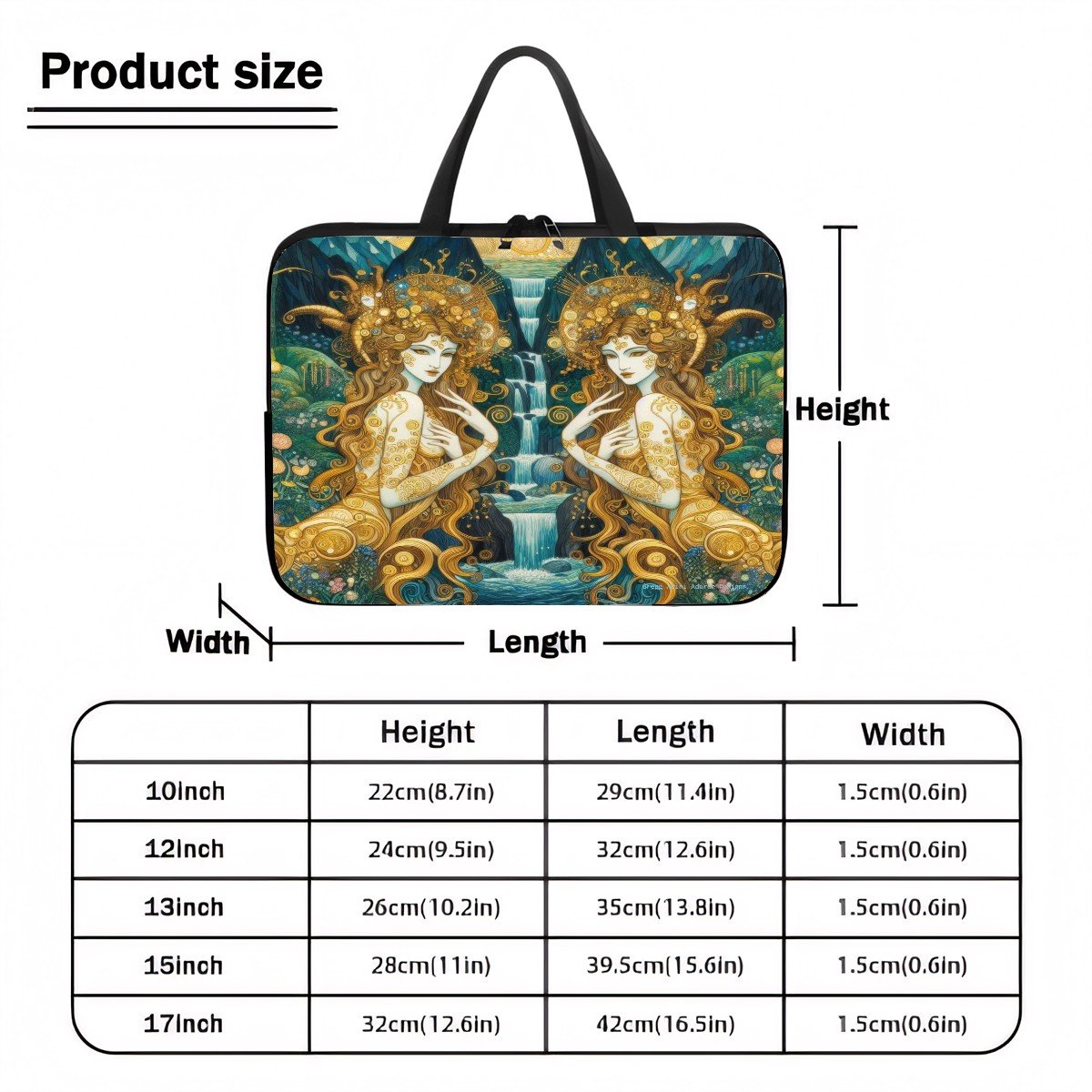 Water Nymphs Laptop Bag - Gregg Acini Adoree Designs - Computer Bag