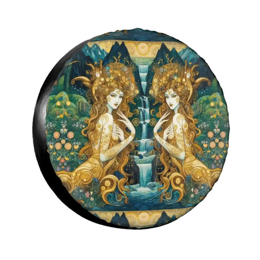 Water Nymphs Thickened Spare Tire Cover - Gregg Acini Adoree Designs - Spare Tire Cover