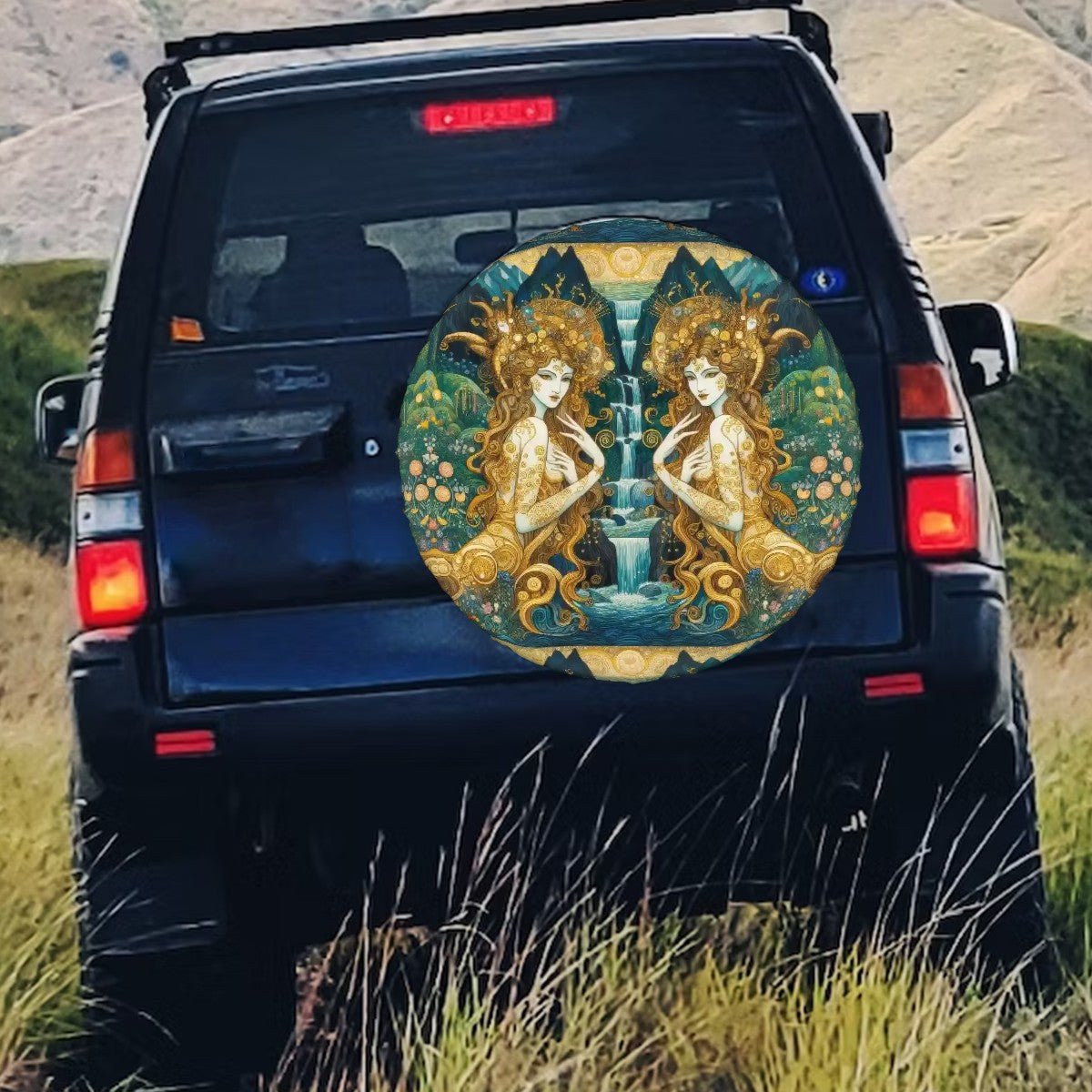 Water Nymphs Thickened Spare Tire Cover - Gregg Acini Adoree Designs - Spare Tire Cover
