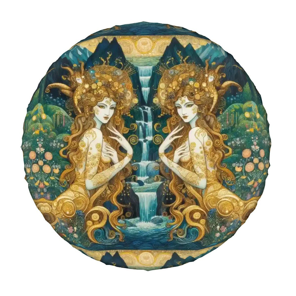Water Nymphs Thickened Spare Tire Cover - Gregg Acini Adoree Designs - Spare Tire Cover