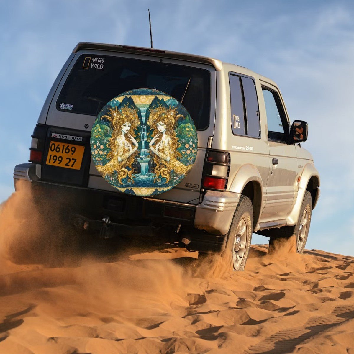 Water Nymphs Thickened Spare Tire Cover - Gregg Acini Adoree Designs - Spare Tire Cover