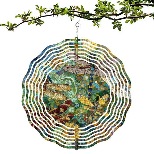 Wind Spinner 3D Metal Hanging Ornament (Made in USA) - Gregg Acini Adoree Designs - Garden Decor