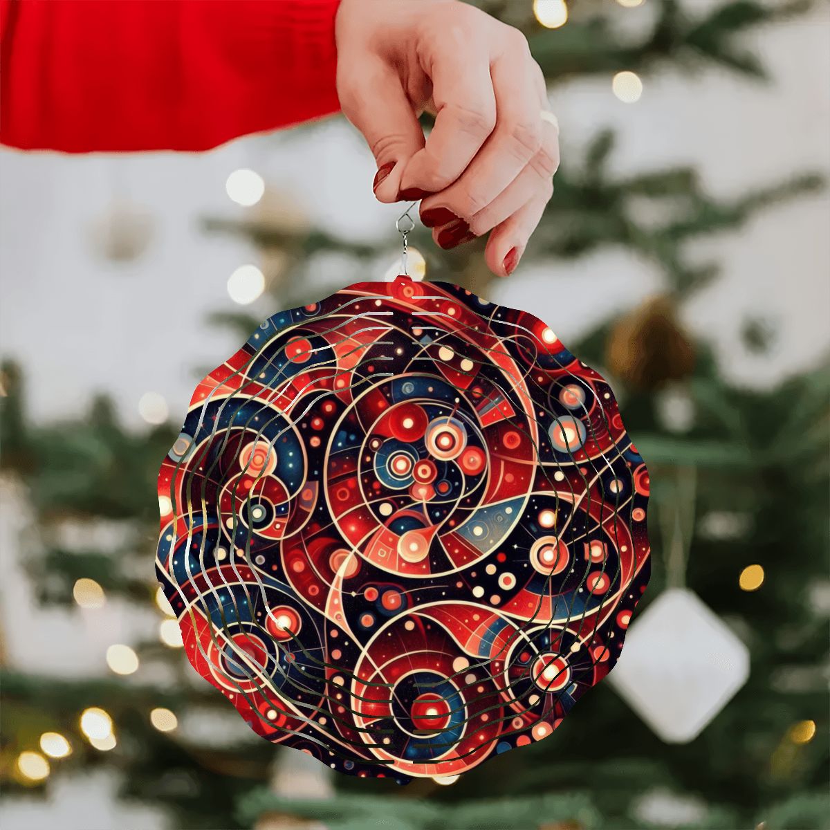 Wind Spinner 3D Metal Hanging Ornament (Made in USA) - Gregg Acini Adoree Designs - Garden Decor