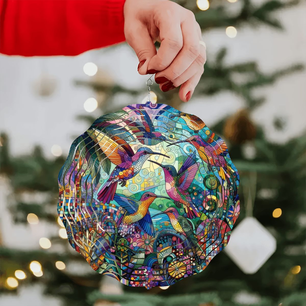 Wind Spinner 3D Metal Hanging Ornament (Made in USA) - Gregg Acini Adoree Designs - Garden Decor