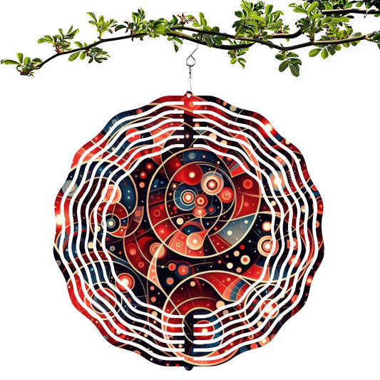 Wind Spinner 3D Metal Hanging Ornament (Made in USA) - Gregg Acini Adoree Designs - Garden Decor