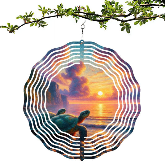 Wind Spinner 3D Metal Hanging Ornament (Made in USA) - Gregg Acini Adoree Designs - Garden Decor