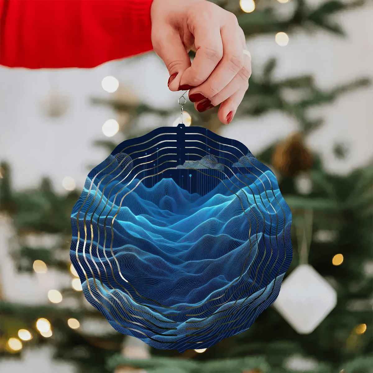 Wind Spinner 3D Metal Hanging Ornament (Made in USA) - Gregg Acini Adoree Designs - Garden Decor