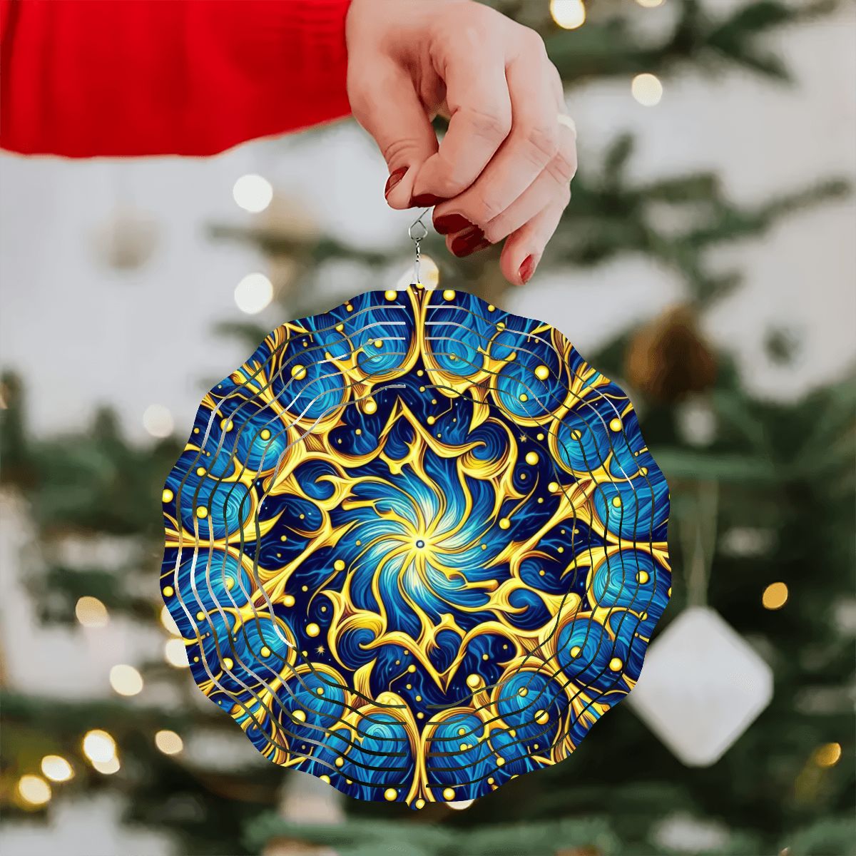 Wind Spinner 3D Metal Hanging Ornament (Made in USA) - Gregg Acini Adoree Designs - Garden Decor