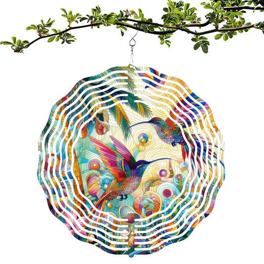 Wind Spinner 3D Metal Hanging Ornament (Made in USA) - Gregg Acini Adoree Designs - Garden Decor