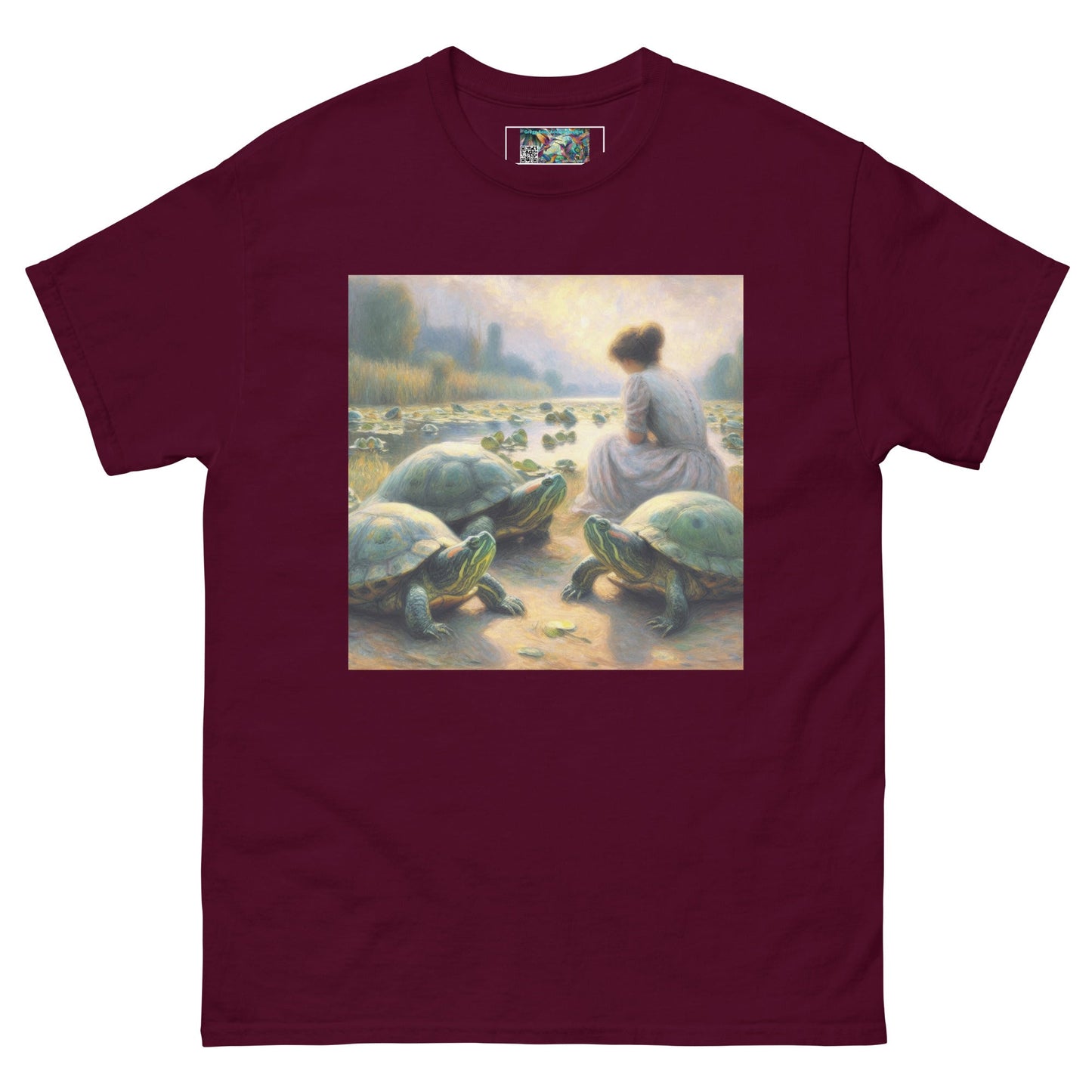 Woman with Turtles Unisex classic tee - Gregg Acini Adoree Designs - T-Shirt