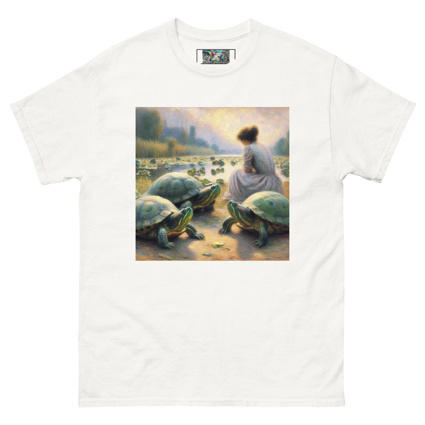 Woman with Turtles Unisex classic tee - Gregg Acini Adoree Designs - T-Shirt