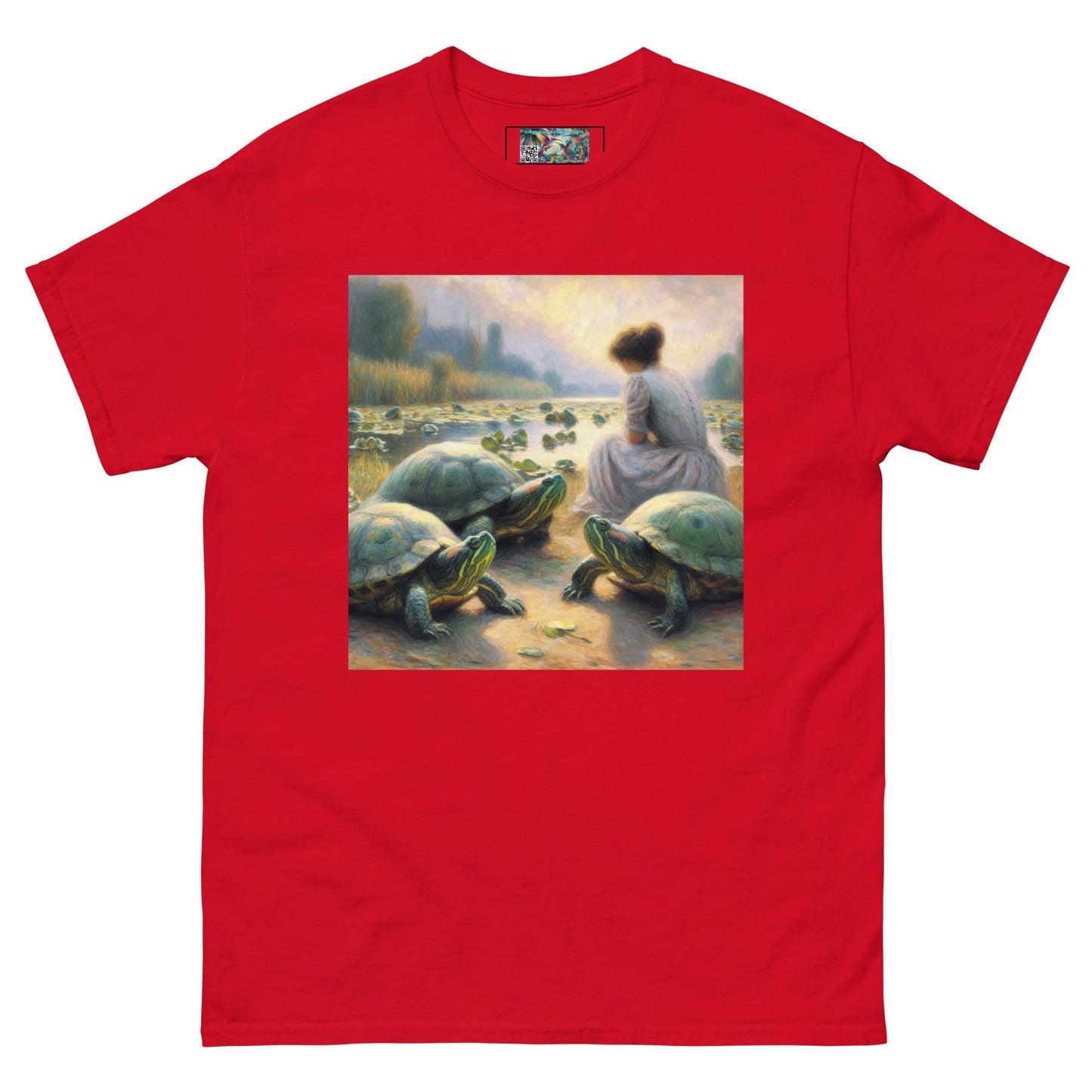 Woman with Turtles Unisex classic tee - Gregg Acini Adoree Designs - T-Shirt