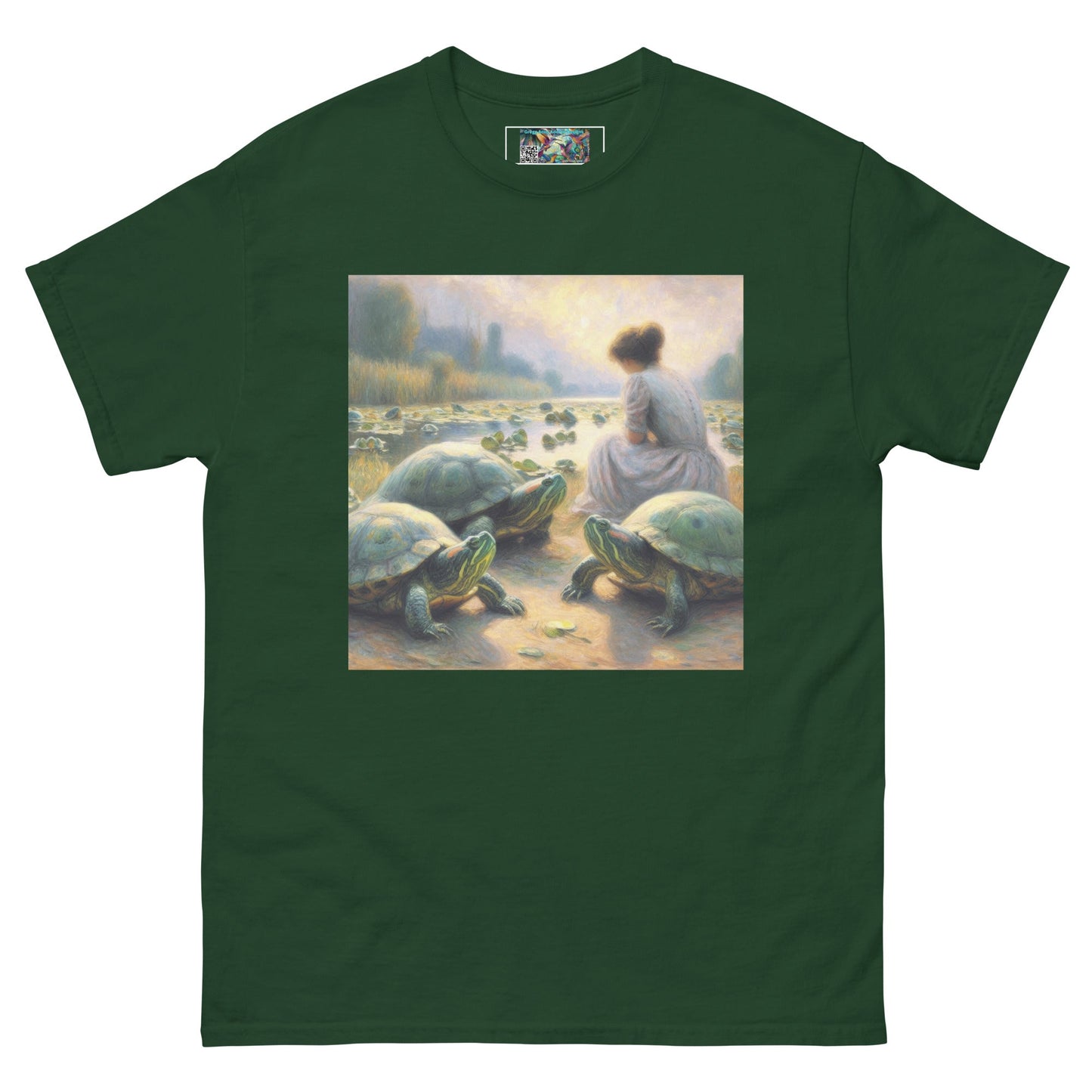 Woman with Turtles Unisex classic tee - Gregg Acini Adoree Designs - T-Shirt