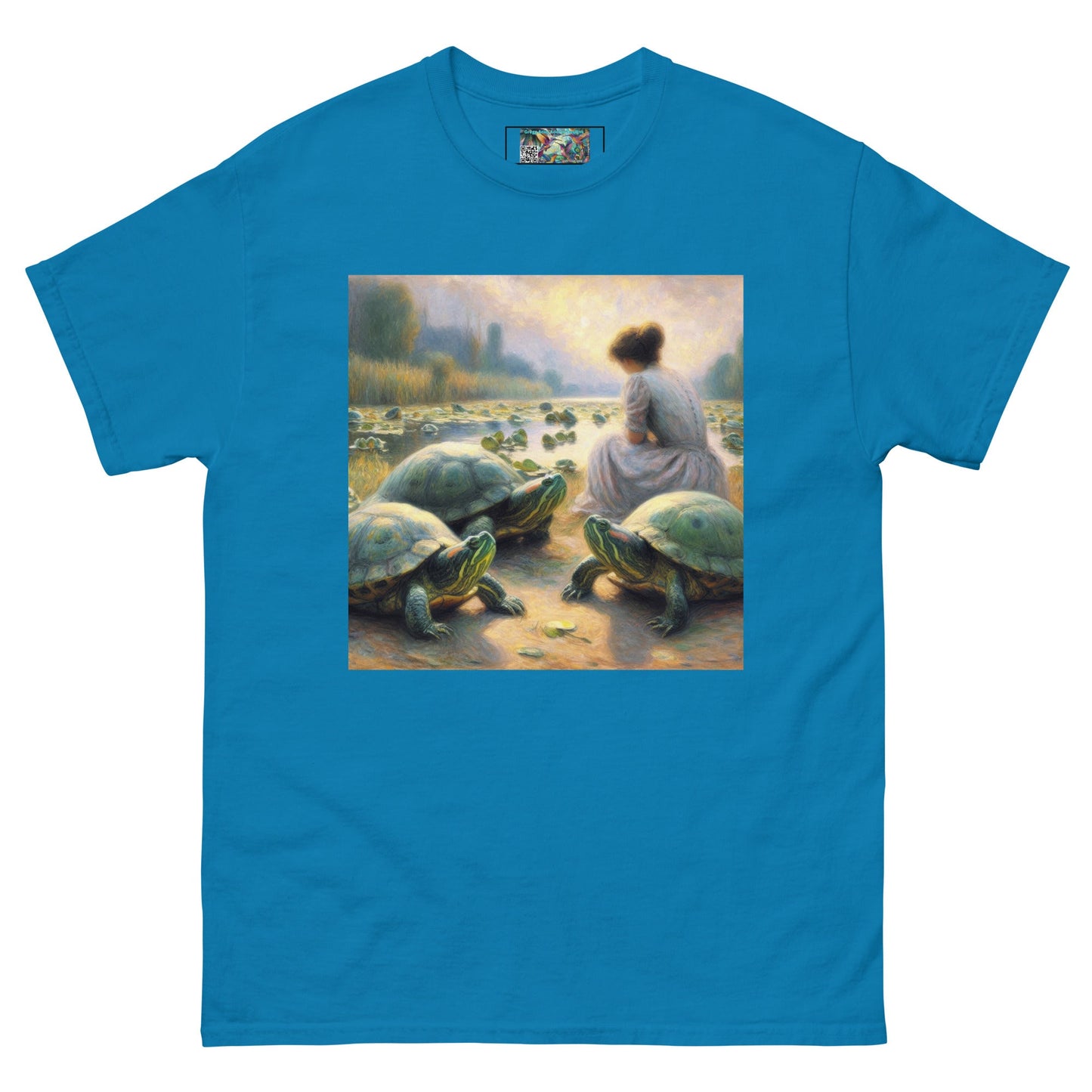 Woman with Turtles Unisex classic tee - Gregg Acini Adoree Designs - T-Shirt