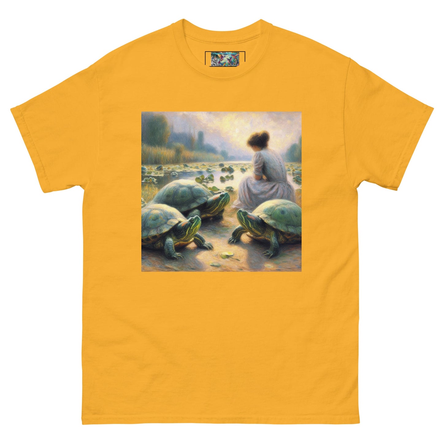 Woman with Turtles Unisex classic tee - Gregg Acini Adoree Designs - T-Shirt