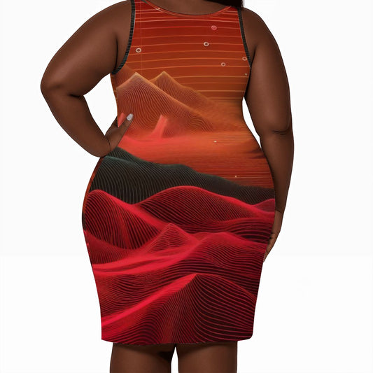 Women's Plus Size Sleeveless Dress - Gregg Acini Adoree Designs - Dress