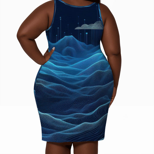 Women's Plus Size Sleeveless Dress - Gregg Acini Adoree Designs - Dress