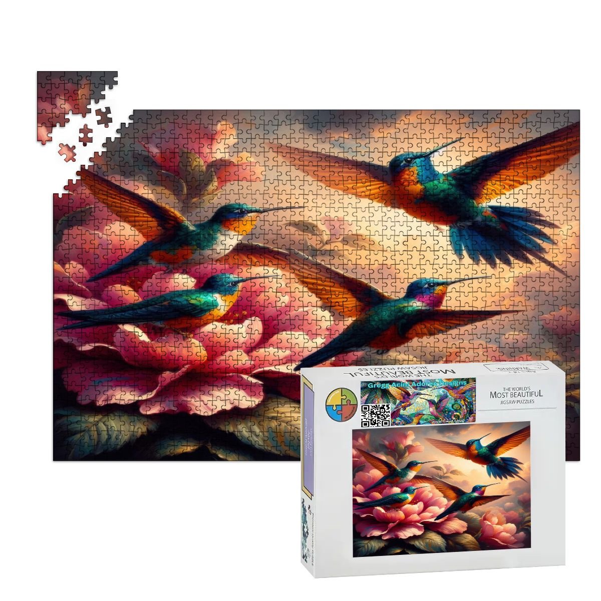 Wooden Jigsaw Puzzles 1000 pcs (Horizontal) - Gregg Acini Adoree Designs - Jigsaw Puzzle