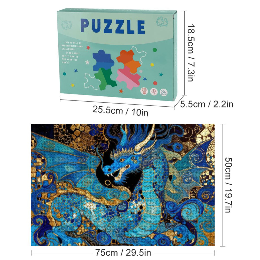 Dragon Art Wooden Jigsaw Puzzle — 1000 Pieces | Multiple Designs