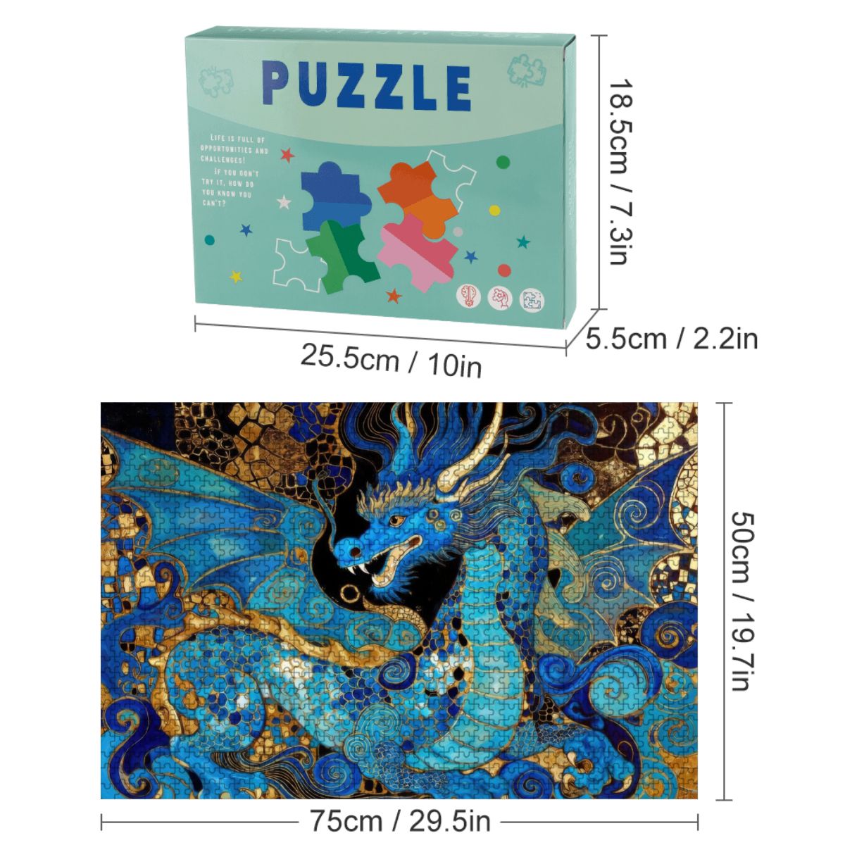Dragon Art Wooden Jigsaw Puzzle — 1000 Pieces | Multiple Designs