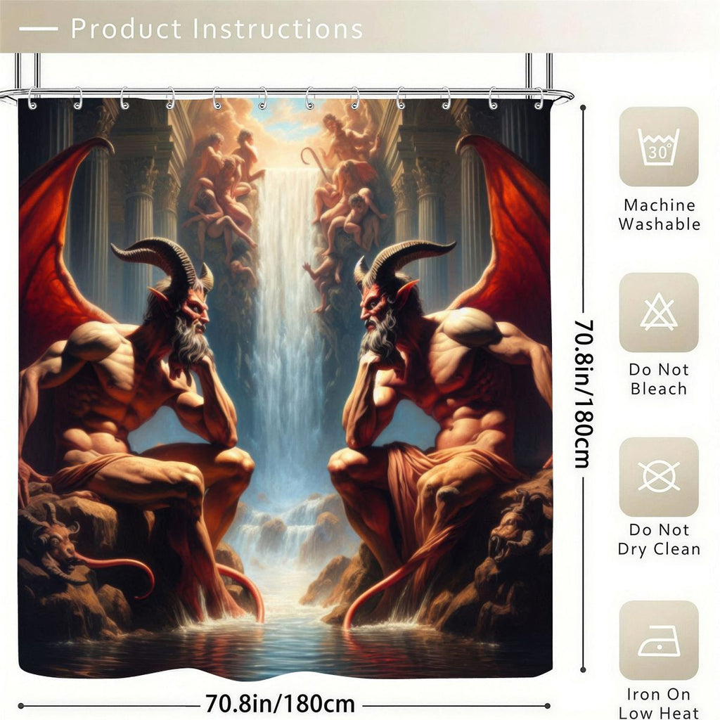 Pensive Demons Shower Curtain