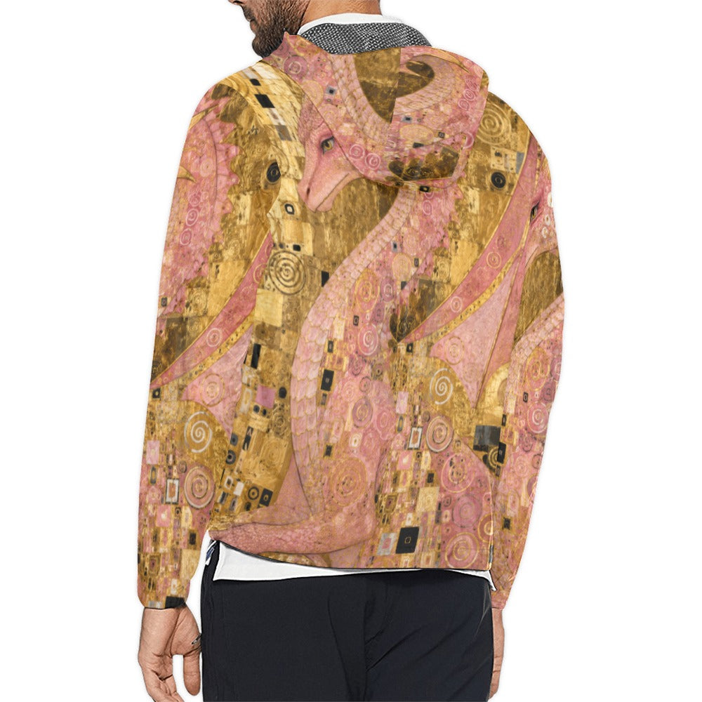Pink Dragon Unisex All Over Print Windbreaker (Model H23)