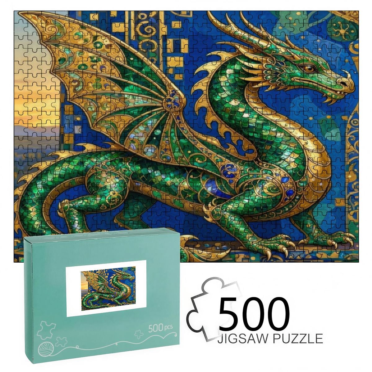 Dragon Art Wooden Jigsaw Puzzle — 500 Pieces | Multiple Designs