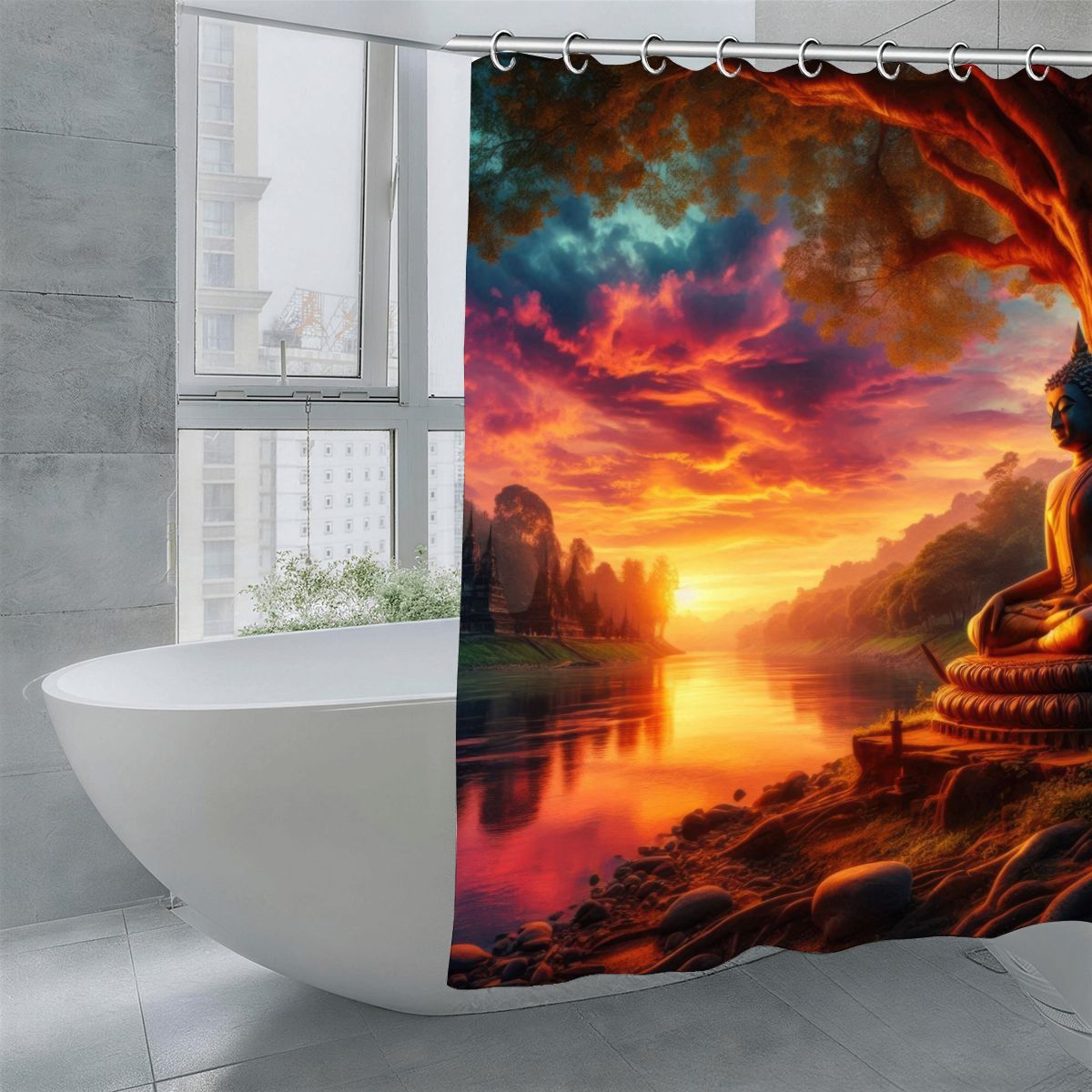Tranquility Shower Curtain 70.8"x70.8" (Made in USA)